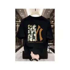 Camiseta Unissex masculina estampada de meia manga verão topo estilosa Street Wear solto