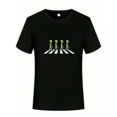Camiseta Unissex 100% Algodão Alien Beatles Streetwear Lançamento
