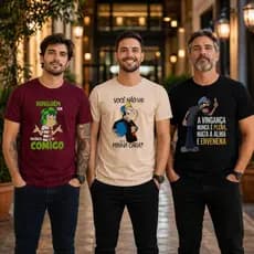 Kit 3 Camiseta Chaves Kiko Sr Madruga Masculina Algodão Camisa Skate Basica Casual Promoção