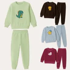 Kit Infantil 2 Peças Plush Ultra Soft – Inverno Quentinho com Casaco + Calça Temas Estampados