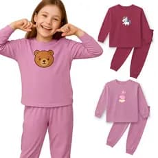 KIT SORTIDO 4 PEÇAS - CONJUNTO PIJAMA INFANTIL MENINA (2 Conjuntos)