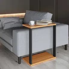 MESA NOTEBOOK INDUSTRIAL 60CM X 32CM - F36 FREIJO/PRETO FOSCO