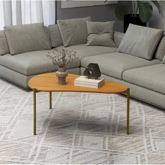 MESA CENTRO ORGANICA 90CM - FREIJO -TB627 JJ