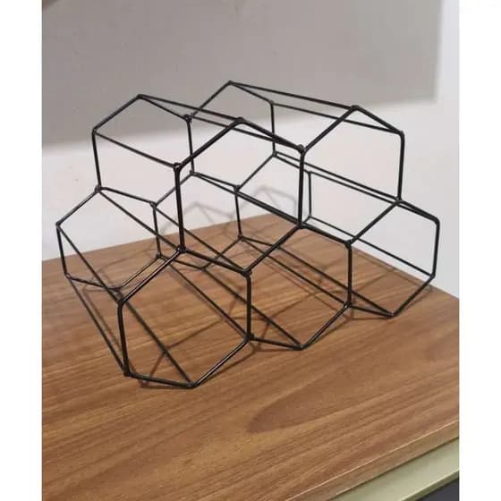 Adega de Vinho Organizadora Para 5 Garrafas de Mesa Decoração Festa Cozinha Bar