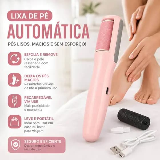 Lixa Elétrica para Pés Remover Calos e Pele Ressecada