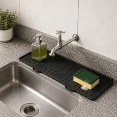 Tapete Escorredor Pia Protetor Silicone Louça Cozinha Água Bancada Torneira Mesa