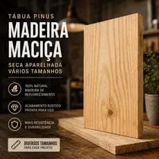 Tábua Pinus 30cm Prateleira Madeira Maciça Seca Aparelhada Vários Tamanhos