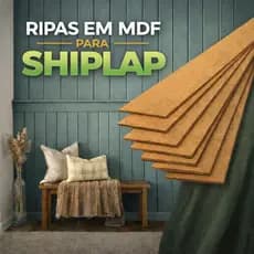 Ripas MDF Cru 120x10cm 3mm Painel Ripado Shiplap Decorativo Kits Placas Ripinhas Moldura Retangular