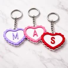 Chaveiro Coração Personalizado com Inicial  – Presente - Lembrancinha Dia das Mães Mulheres