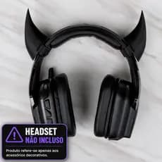 Chifre Devil para Headset Gamer | Acessório para Fone de Ouvido | Encaixe Universal