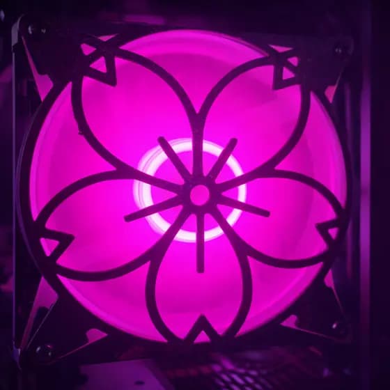 Grade Ventoinha 120mm Flor de Cerejeira Sakura | Fan Grill Cover Fan PC Gamer | Mod | Impressão 3D