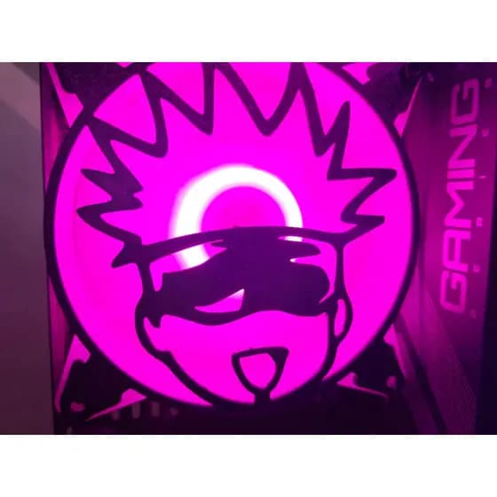 Grade Ventoinha 120mm Satoru Gojo Anime | Fan Grill Cover Fan PC Gamer | Mod | Impressão 3D