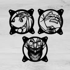 Grade Ventoinha 120mm Dandadan Anime | Fan Grill Cover Fan PC Gamer | Mod | Impressão 3D