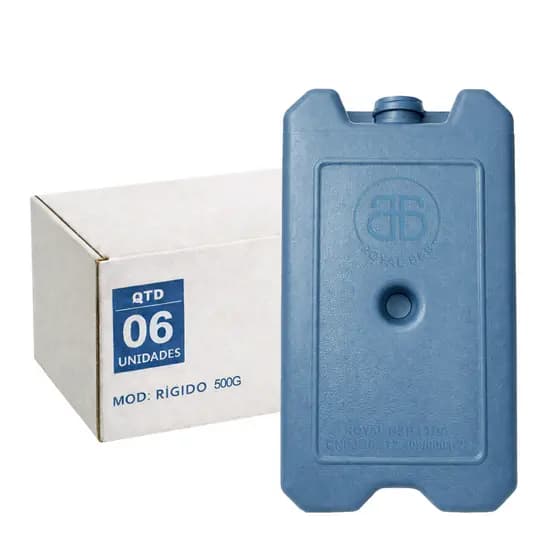 Kit 6 Gelo Placa Gel Artificial 500ml Bolsa Térmica Reutilizável Cooler Viagem Praia Camping