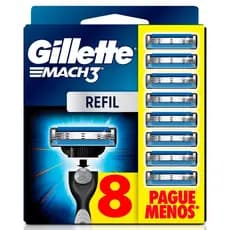 Carga para Aparelho de Barbear Gillette Mach3 8 Unidades