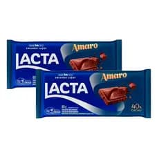 Kit 2 Chocolate Amaro 40% Cacau Barra 80g
