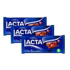 Kit 3 Chocolate Lacta Ao Leite 80g