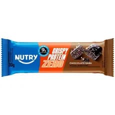 Barra de Proteína Nutry Crispy Protein Zero com 9g de Proteínas Sabor Chocolate Dark 30g