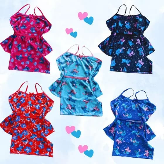 5 Pijamas Adultos baby dool  short dool