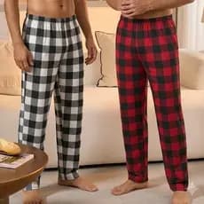 Kit 02 Calças De Pijama Masculina Xadrez FINA