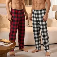 01 Calça De Pijama Masculina Xadrez FINA e LEVE
