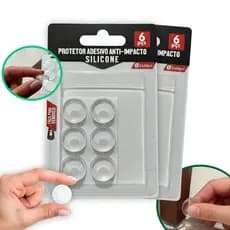 Kit 18 Protetor de Porta Silicone Gel para Maçaneta Parede e Móveis Antimpacto Autoadesivo
