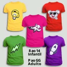 Camisa infantil Katlen Emilly Vick Youtuber Robson Leozinn 100% algodão estampa em DTF