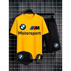 Kit Masculino Completo: Camiseta + Bermuda Moletom + Boné + Relógio Digital - Oferta Limitada