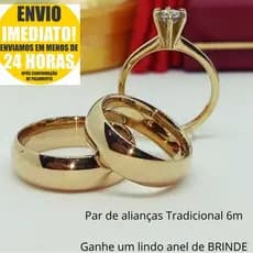 Par De Alianças Casamento Moedas Antigas 6mm - Oferta relâmpago