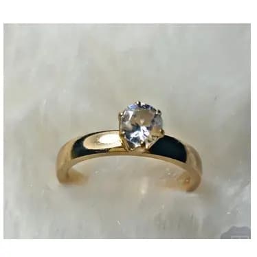 Anel Solitário de Aço Inoxidável, cor Ouro, Antialérgico ,Semijoia, Aliança, Aparador, Brilhante, 2mm, Pedra de Zircônia, Anéis, anel Feminino