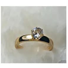 Anel Solitário de Aço Inoxidável, cor Ouro, Antialérgico ,Semijoia, Aliança, Aparador, Brilhante, 2mm, Pedra de Zircônia, Anéis, anel Feminino