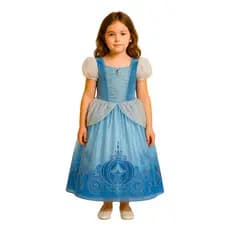 Vestido Cinderela Fantasia Infantil Cosplay Menina Princesa