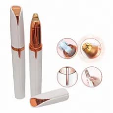 Caneta Depiladora Sobrancelha Elétrica Recarregável USB Aparador Facial Feminino Com LED Sem Dor