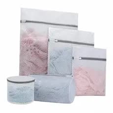 Saco Para Lavar Roupa Kit 5 Bolsas Protetoras Reutilizáveis com Zíper Reforçado para Roupas Delicadas