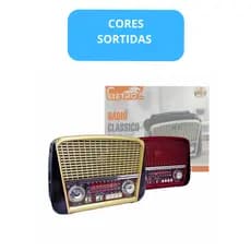 Rádio Retro 3W Bluetooth 5.1 com Lanterna - ( Cores Sortidas)