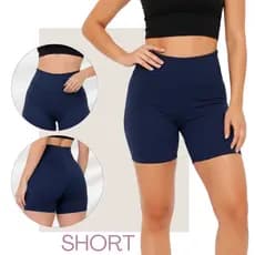 Shorts Ciclista Feminino Fitness Cintura Alta Suplex TBermuda Academia Treino Lazer.