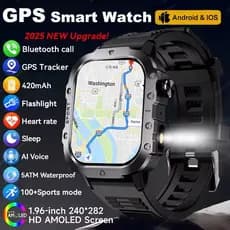 SmartWatch Masculino Para Huawei Xiaomi Militar Ao Ar Livre GPS Esporte Relógios Freqüência Cardíaca Sono À Prova Dwater