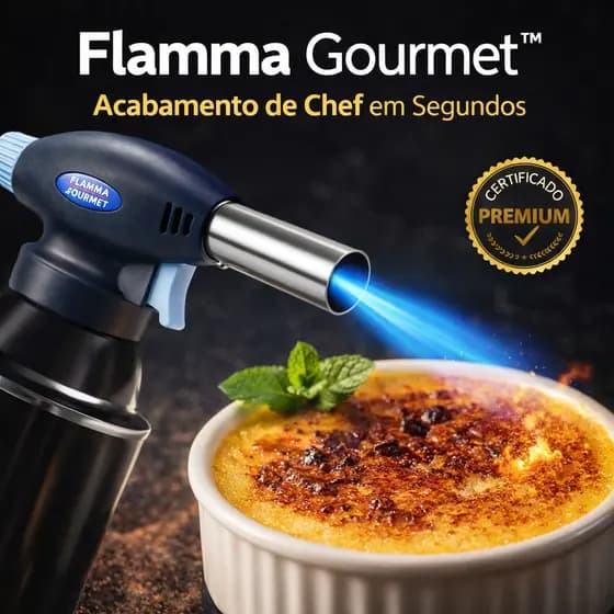 Maçarico Culinário Portátil de Cozinha Multiuso Manual com Controle de Chama Gourmet