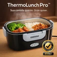 Marmiteira Eletrica Térmica Bivolt Portatil Preta Alimentos Aquecida