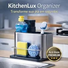 Organizador Pia Porta Detergente Aco Inox Porta Escova Suporte Esponja Cozinha