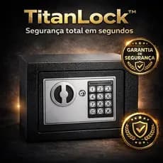 Cofre Digital Seguro Acessivel Teclado Chave Portatil  Preto