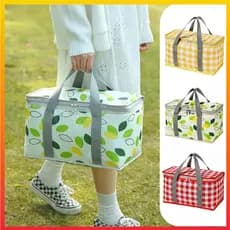 BOLSA TÉRMICA DOBRAVEL PORTÁTIL 12 LT LÂMINA ALUMÍNIO REFORÇADA CESTA  COOLER  PRAIA PIICNICK ECOLOGICA CAMPING