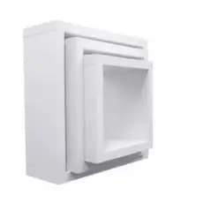 Nicho 3 quadrados diferentes tamanhos decoração branco preto e cru quarto sala cozinha banheiro