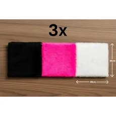 Kit 3 Tapetes de Pelúcia Para Foto Produtos Manicure Unhas Decoração 30X30cm