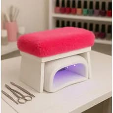Apoio de Mão Pelúcia Nail Designer Manicure (Arredondado)
