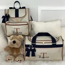 kit Mala Baú Maternidade e Mochila 2x1 Personalizada Lyssa Baby