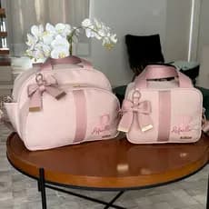 Kit de Bolsa e Frasqueira Maternidade Personalizada