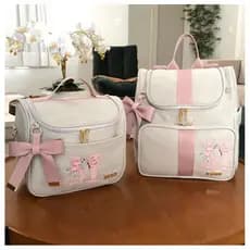 Kit de Mochila e Frasqueira Maternidade Lyssa Baby Personalizado