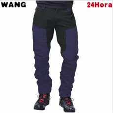 Calças de Trabalho Masculinas para Motociclistas, Casuais, com Múltiplos Bolsos, em Cores Contrastantes e Corte Slim