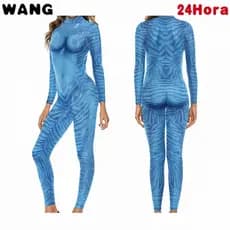 Macacão Unissex de Cosplay Slim Fit Impresso em 3D Avatar